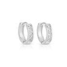 Contemporary Small Cubic Zirconia Huggies - Splendid Iris