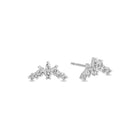Delicate Cubic Zirconia Crawler Studs - Splendid Iris