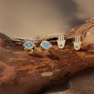 Hamsa Studs on Velvet Tag - Splendid Iris
