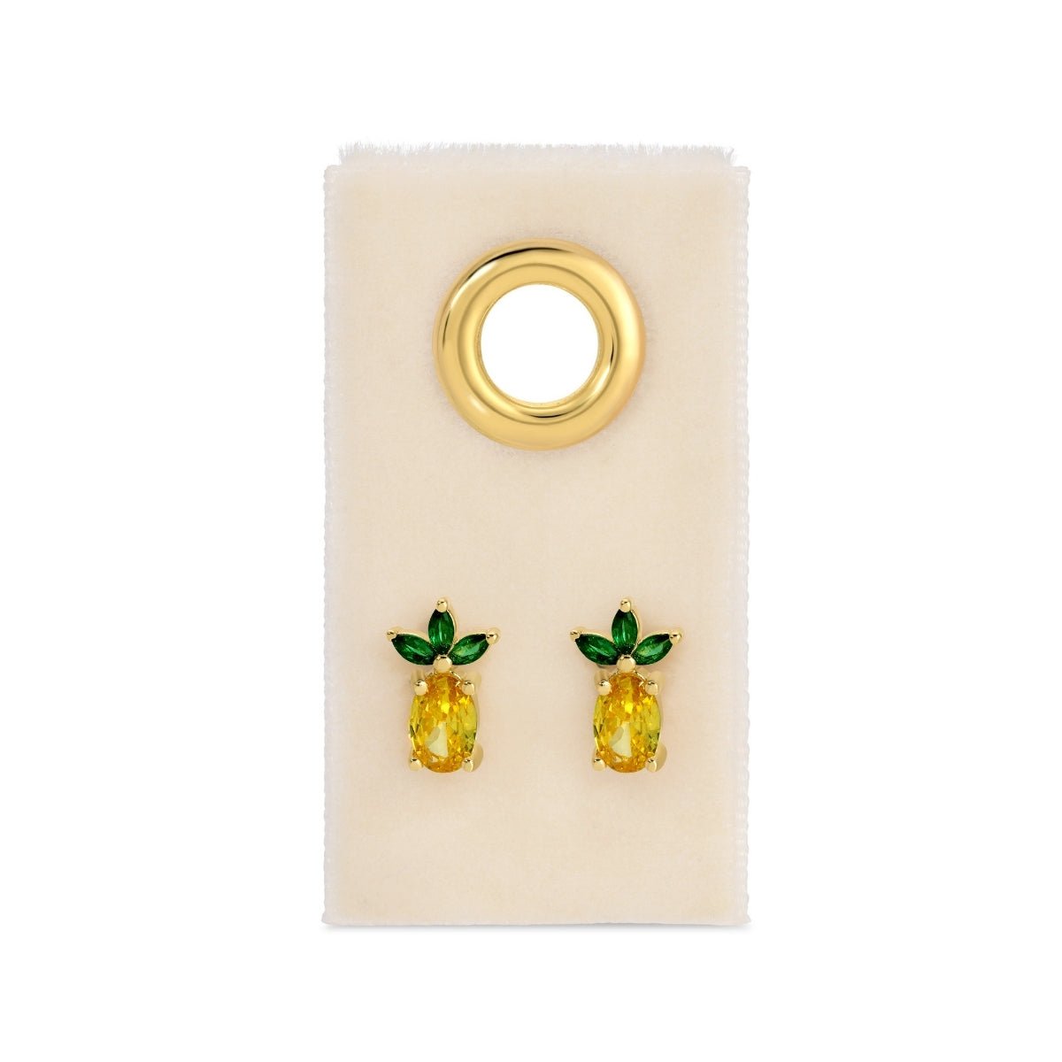 Pineapple Studs on Velvet Tag - Splendid Iris