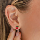Strawberry Studs on Velvet Tag - Splendid Iris