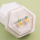 Pineapple Studs on Velvet Tag - Splendid Iris