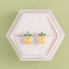 Pineapple Studs on Velvet Tag - Splendid Iris