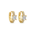 Pave Huggies with Square Cubic Zirconia - Splendid Iris