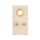 CZ Evil Eye Studs on Velvet Tag - Splendid Iris