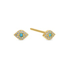 CZ Evil Eye Studs on Velvet Tag - Splendid Iris