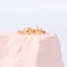 Starfish Accented Pavé Huggies - Splendid Iris