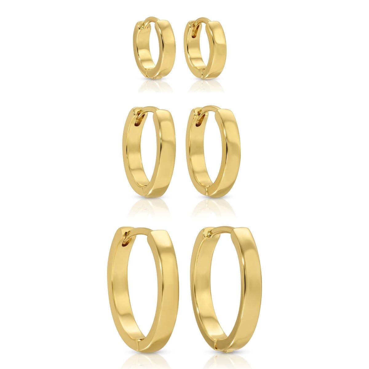 Set of 3 Huggies: Flat Basic Style - Splendid Iris