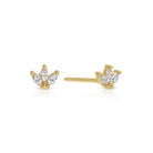 Triple Marquise Cubic Zirconia Studs on Velvet Tag - Splendid Iris