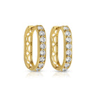 Large Luxe Cubic Zirconia Huggies - Splendid Iris