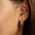 Triple Marquise Cubic Zirconia Studs on Velvet Tag - Splendid Iris