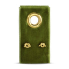Minimalist Knot Studs on Velvet Tag - Splendid Iris