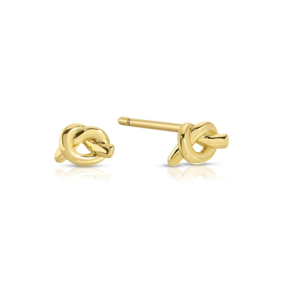 Minimalist Knot Studs on Velvet Tag - Splendid Iris