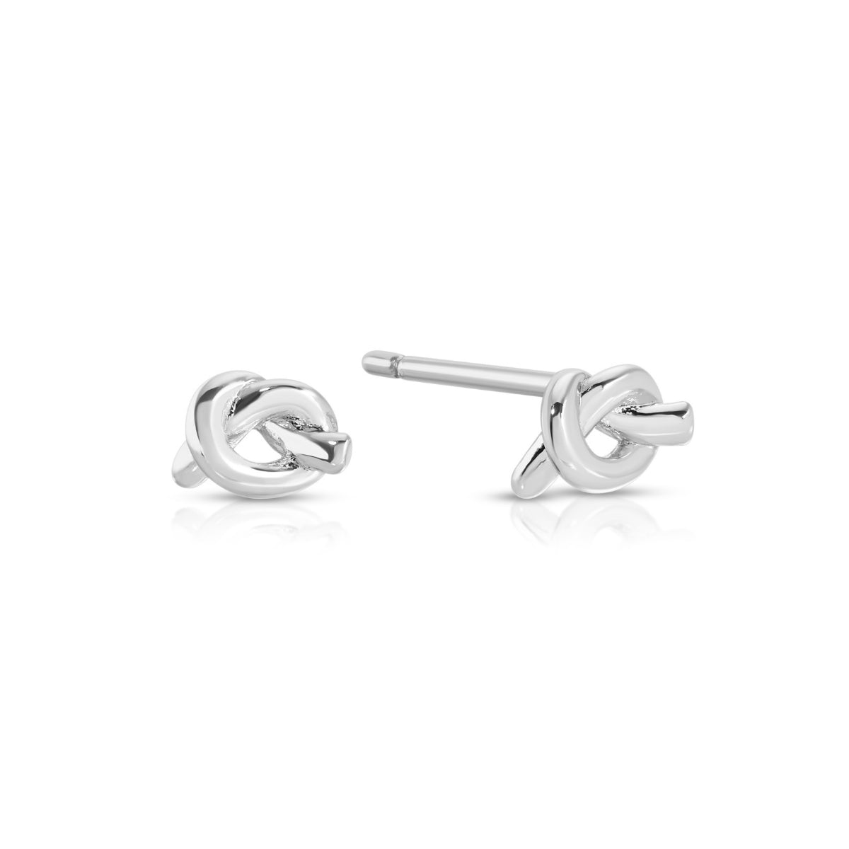 Minimalist Knot Studs on Velvet Tag - Splendid Iris
