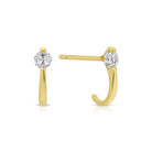 Minimalist CZ Studs with Ear Hugger - Splendid Iris