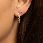 Shimmering Delicate CZ Hoops - Splendid Iris