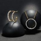 Shimmering Delicate CZ Hoops - Splendid Iris