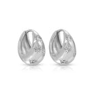 Celestial Starburst Puffed Huggie Hoops - Splendid Iris