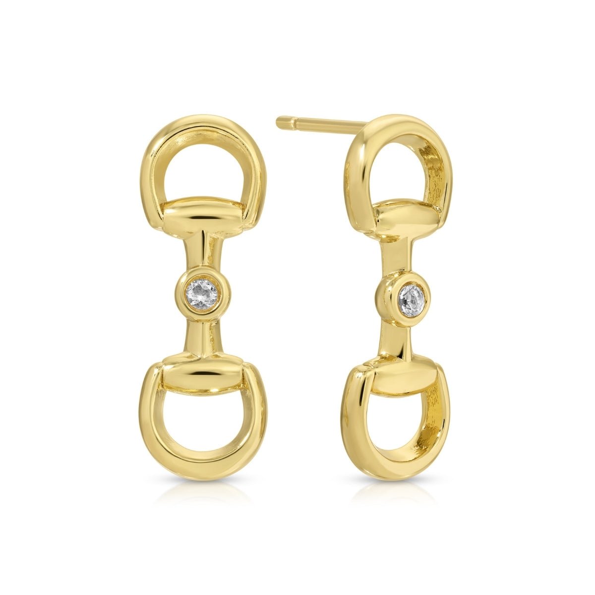 Horsebit Drop Earrings - Splendid Iris