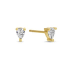 Minimalist Teardrop Faux Diamond Studs on Velvet Tag - Splendid Iris
