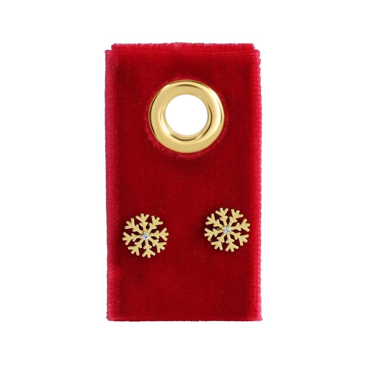 Snowflake Studs on Velvet Tag - Splendid Iris