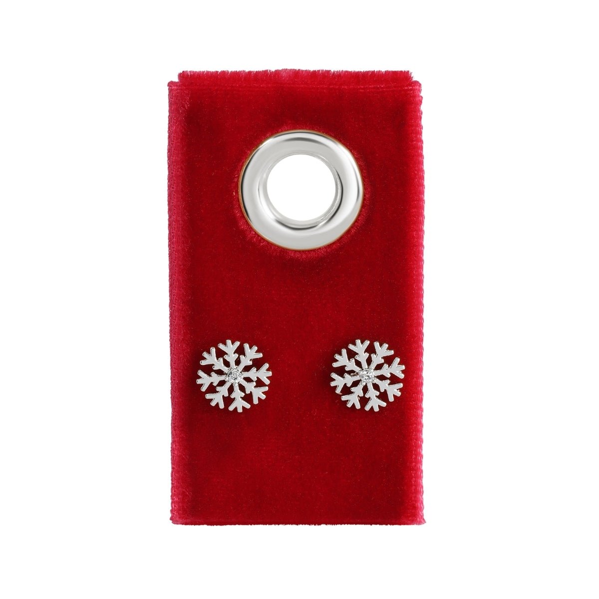 Snowflake Studs on Velvet Tag - Splendid Iris