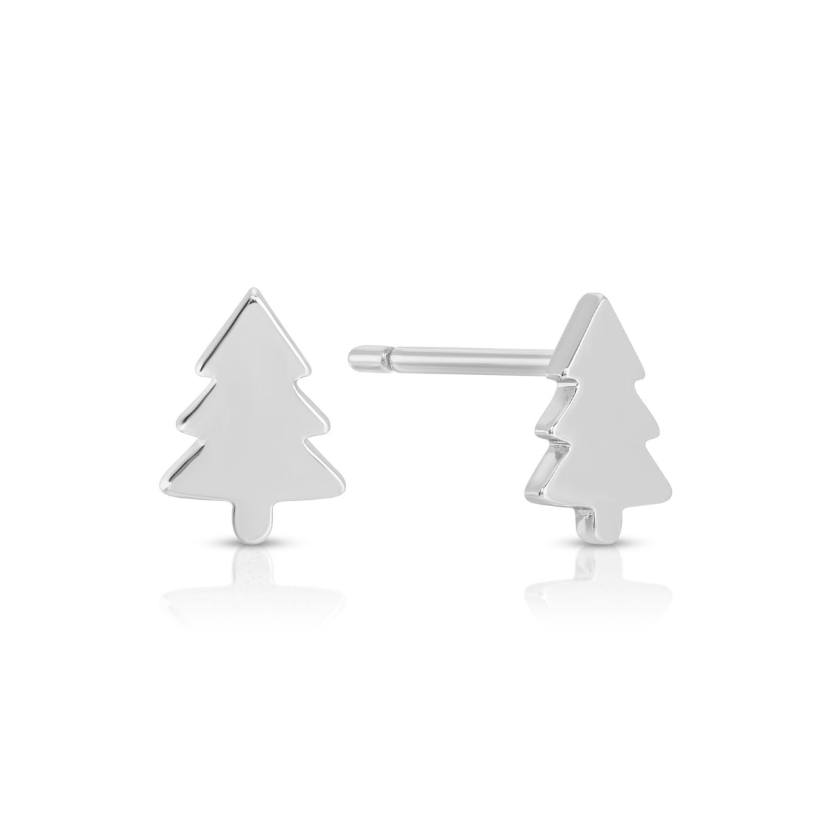 Minimalist Christmas Tree Studs on Velvet Tag - Splendid Iris