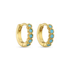 Petite Shimmering Cubic Zirconia Huggies - Splendid Iris