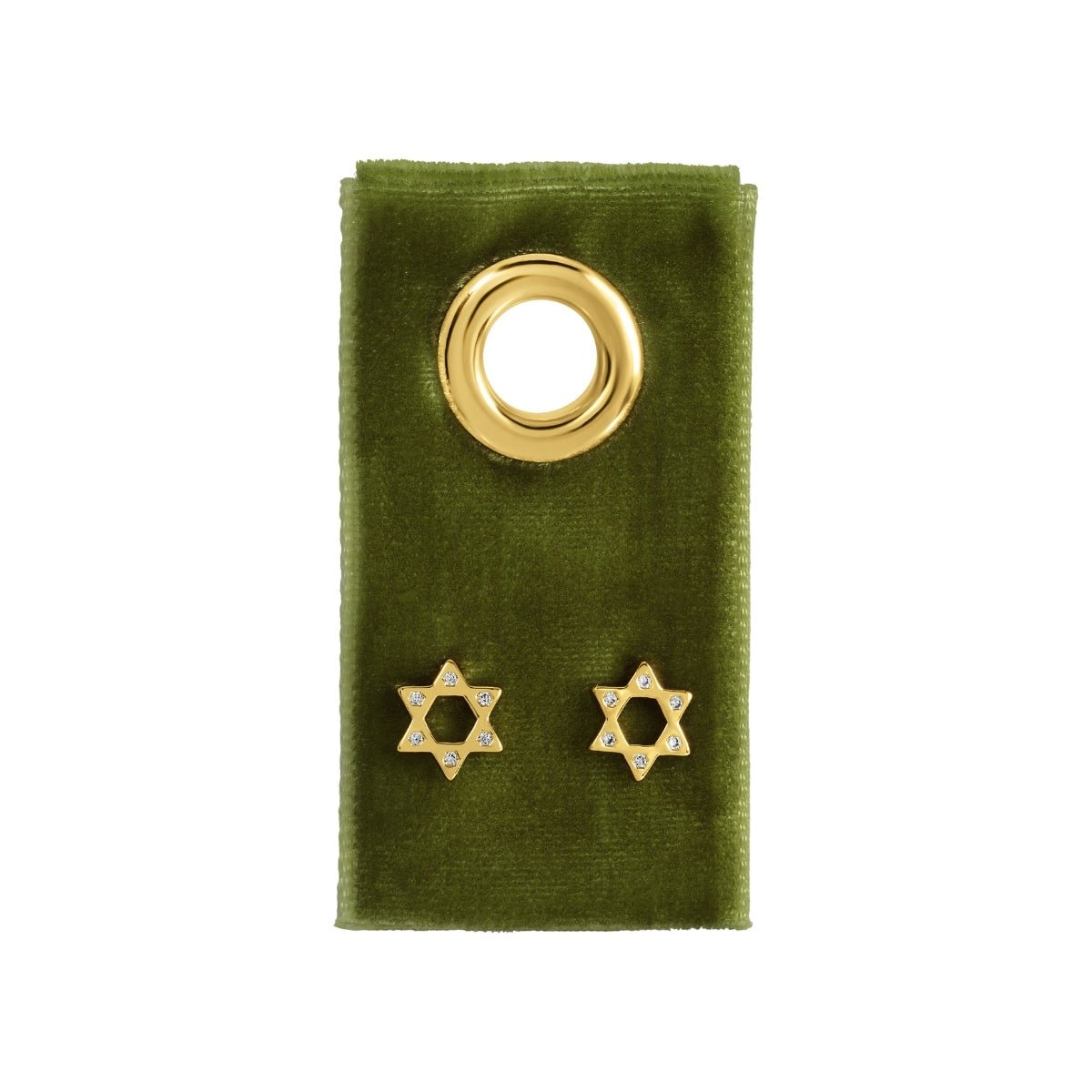 Star of David Stud Earrings on Velvet Tag - Splendid Iris