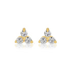 Delicate Triple Cluster Stud Earrings on Red Velvet Tag - Splendid Iris
