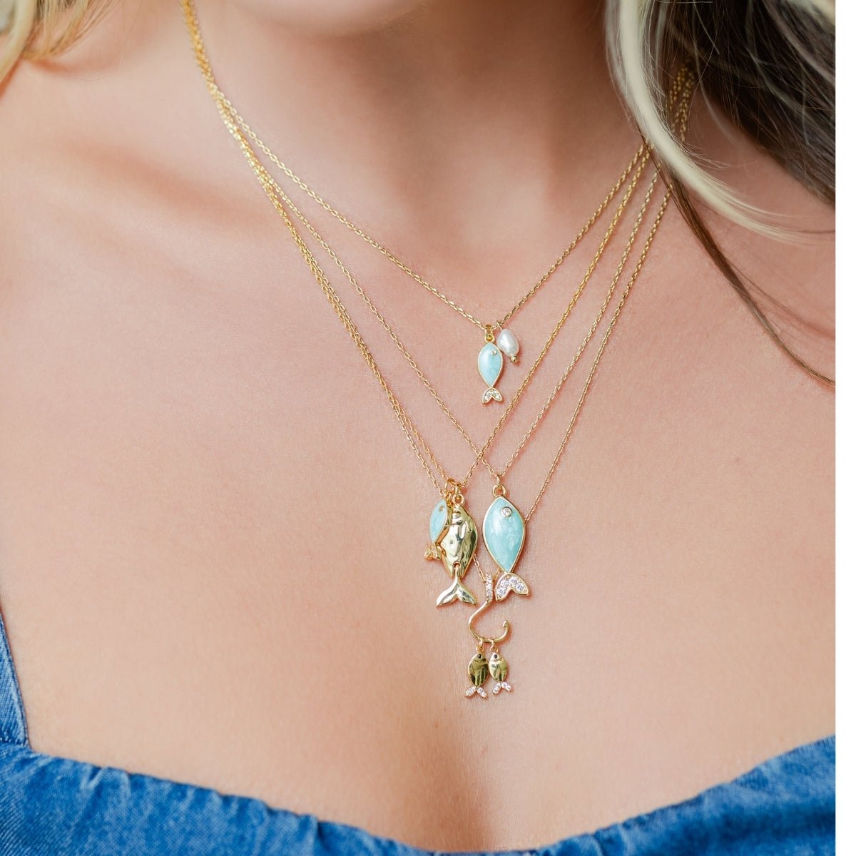 Fish Pendant Necklace - Splendid Iris