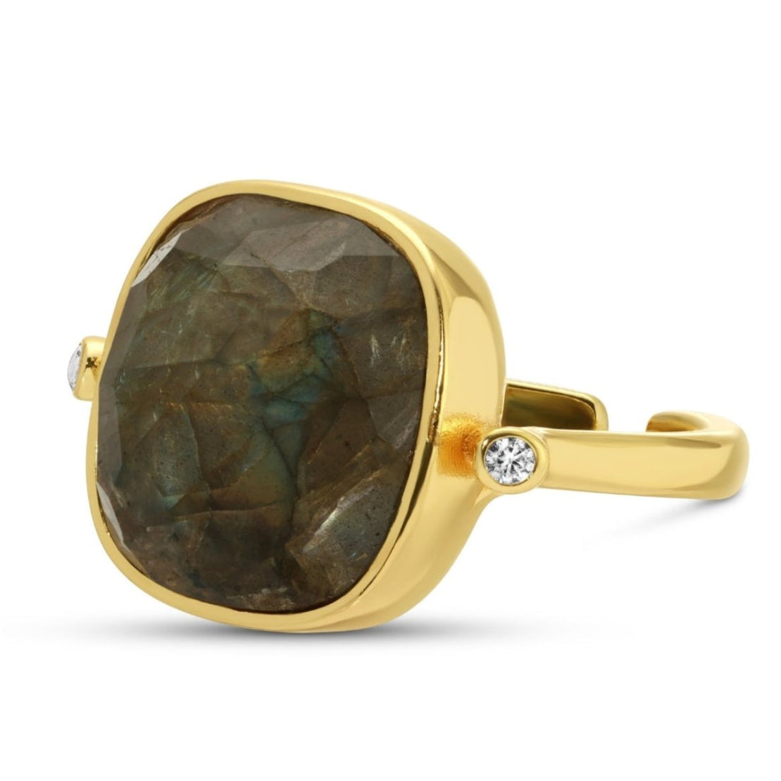 Ms. Reliability Square Stone Ring - Splendid Iris