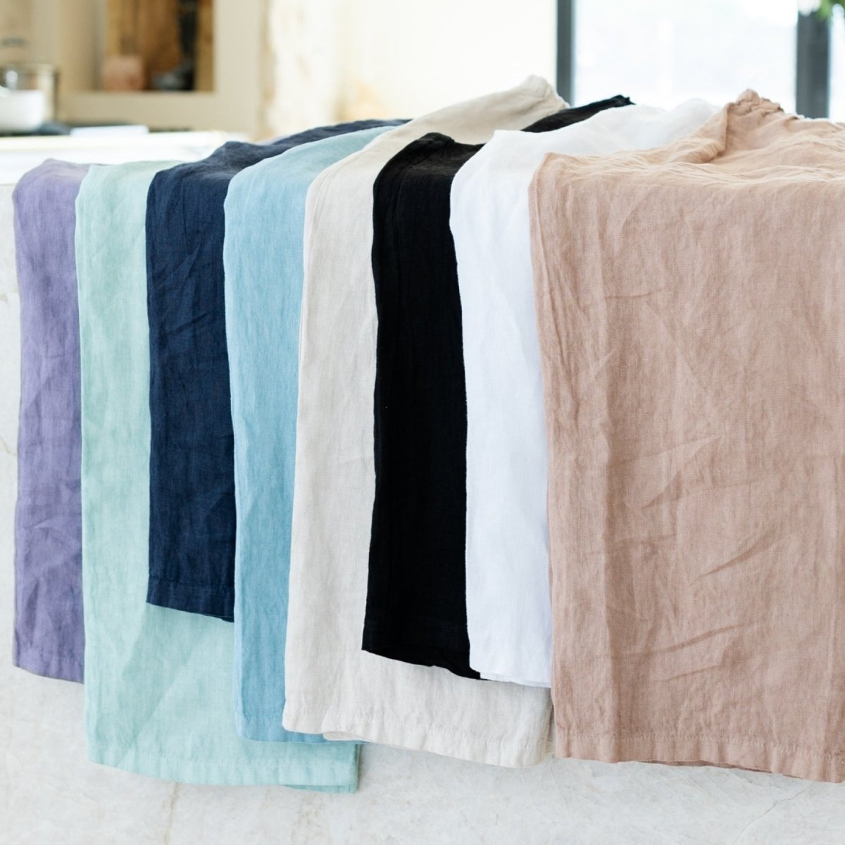 Linen Wide Cropped Pants - Splendid Iris