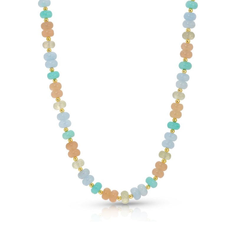 Vibrant Stone Statement Necklace - Splendid Iris