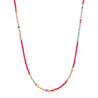 Seed Bead & Freshwater Pearl Necklace - Splendid Iris