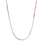 Seed Bead & Freshwater Pearl Necklace - Splendid Iris