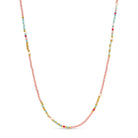 Seed Bead & Freshwater Pearl Necklace - Splendid Iris