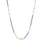 Seed Bead & Freshwater Pearl Necklace - Splendid Iris