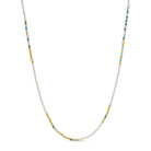 Seed Bead & Freshwater Pearl Necklace - Splendid Iris