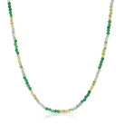 Delicate Beaded Stone Collar Necklace - Splendid Iris