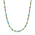 Delicate Beaded Stone Collar Necklace - Splendid Iris