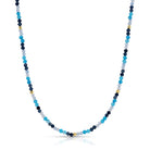 Delicate Beaded Stone Collar Necklace - Splendid Iris