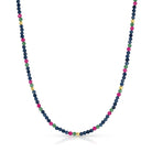 Delicate Beaded Stone Collar Necklace - Splendid Iris