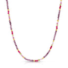 Delicate Beaded Stone Collar Necklace - Splendid Iris