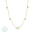 Multi - Heart Collar Necklace, Water Resistant - Splendid Iris