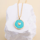 Minimal Heart Medallion Necklace - Splendid Iris