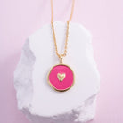 Minimal Heart Medallion Necklace - Splendid Iris