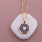 Minimal Heart Medallion Necklace - Splendid Iris
