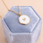 Minimal Heart Medallion Necklace - Splendid Iris