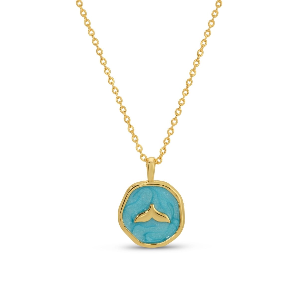 Blue Horizon Whale Tail Necklace - Splendid Iris